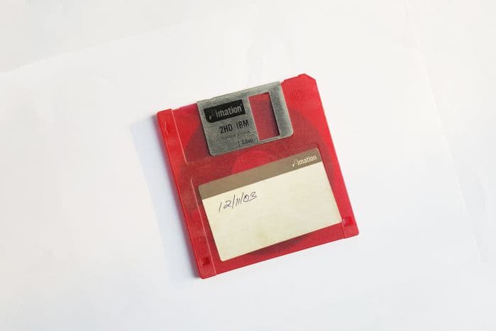 foto de disquete de memória dos anos 90
