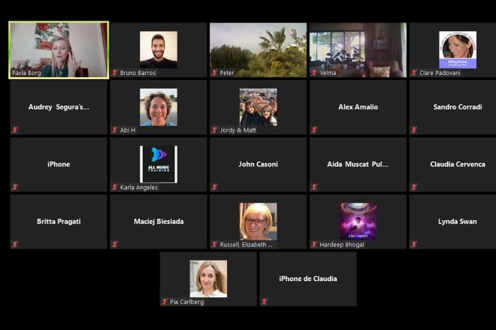 foto de computador com várias pessoas em uma vídeo incluindo o autor