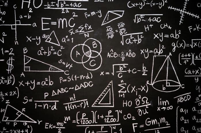 quadro negro com muita informação misturada e aparente complexidade